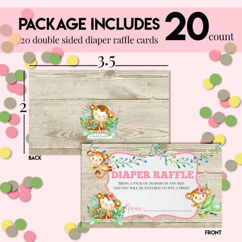 Amanda Creation Little Stinker Watercolor Pink و Burgundy Floral Skunk حفاضات يانصيب لحفلات استقبال طفلة، 20 2 "× 3" إدراجات مزدوجة الجوانب، أحضر مجموعة من الحفاضات للفوز بالهدايا والجوائز! in Kuwait