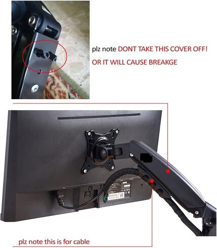 F80 لـ 200x200 17-30 "حامل رصد ARM GAS Spring Full Motion TV MOUNT 2-9KG قوس المشبك المزدوج ARM USB3.0 (المزيد من الأجزاء) in Saudi Arabia