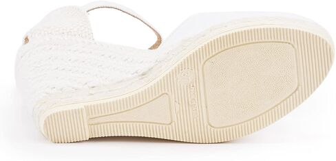 VISCATA Satuna Espadrille Canvas Wedges Spain Handmade 3 ½" Heel Women's Sandals with Breathable Organic Cotton Canvas and 100% Natural Jute Midsole for all Occasions: Casual, Work, Party in Saudi Arabia