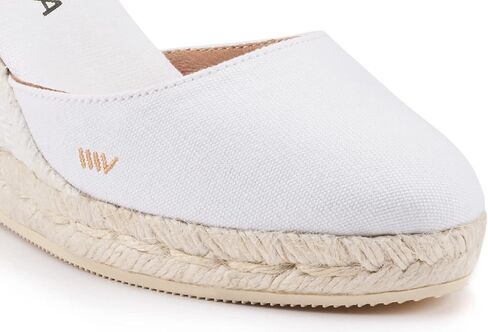 VISCATA Satuna Espadrille Canvas Wedges Spain Handmade 3 ½" Heel Women's Sandals with Breathable Organic Cotton Canvas and 100% Natural Jute Midsole for all Occasions: Casual, Work, Party in Saudi Arabia
