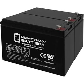 Mighty Max Battery 12V 7Ah SLA Battery Replacement for Ghost Controls AXBT - 2 Pack