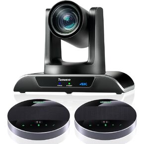 Tenveo 4K Conference Room Video Camera System Bundle 12X Optical Zoom USB3.0/HDMI PTZ Camera and MagiCall-EX Daisy Chain Bluetooth Wireless Conference Speakerphone Kit for Video Conference Church