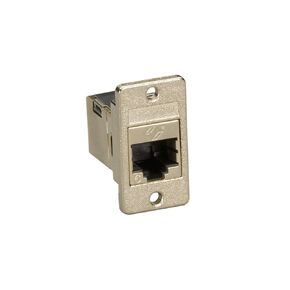 BLACK BOX FMT1021 CAT6 MODULAR COUPLER, PANEL MOUNT, RJ45, SILVER