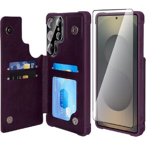 VANAVAGY Wallet Case for Galaxy S25 with Card Holder, Forest Green in Saudi Arabia