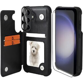 VANAVAGY Wallet Case for Galaxy S25 Ultra for Women Men, PU Leather Phone Case Cover Fits Magnetic Car Mount with RFID Blocking Card Holder for S25 Ultra 6.9 inch, Forest Green in Kuwait