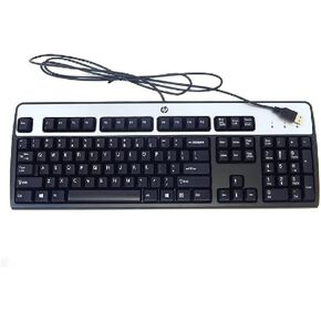 HP Black & Silver USB Keyboard Model# KU-0316 HP Part# 434821-007