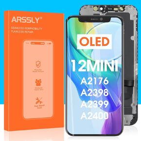 OLED for iPhone 12 Mini Screen Replacement - for iPhone 12Mini LCD Display Digitizer for iPhone 12 Mini A2176 A2398 A2400 A2399 LCD Touch Screen Full Assembly Repair Parts Kits