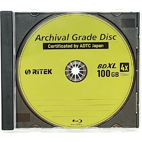 BDXL 4X 100GB 3-Layer Archival Grade Blank Disc Certified by ADTC Japan
