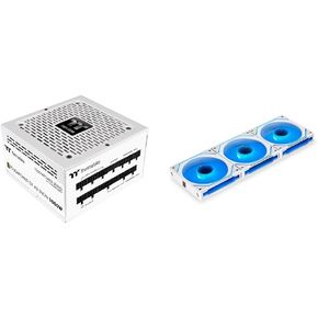 Thermaltake 1050W ATX 3.0 80+ Gold Full Modular Power Supply Bundle with Lian Li 120mm White ARGB Fan 3-Pack