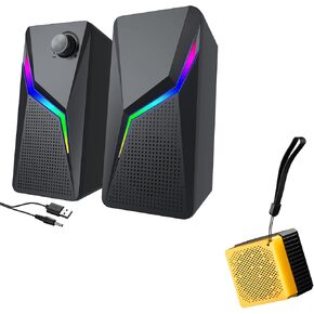 Computer Speakers with USB-Powered, Portable Bluetooth Speakers Wireless Small Speakers