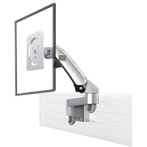 M150 17"-27" Monitor Holder Arm On Office Partition Gas Spring Full Motion LCD TV Mount 2-7kg Dual Aluminum(Black)