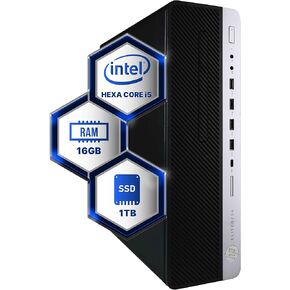 HP EliteDesk 800G4 Desktop Computer | Hexa Core Intel i5 (3.2) | 16GB DDR4 RAM | 1TB SSD Solid State | Windows 11 Professional | Home or Office PC (Renewed)