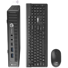 HP ProDesk 600 G2 Refurbished Tiny Desktop Computers Mini PC,i5 Micro 16GB Ram 256GB SSD,AX210 Built-in WiFi,Dual Monitor Support,HDMI,VGA,DP,Win10 Pro,Wireless K&M Brand TJJ Mouse Pad(Renewed)