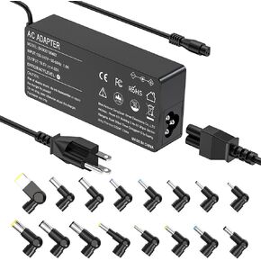 90W Universal Laptop Charger for HP Dell Len OVO ASUS Sam Sung So ny Toshiba Acer Fujitsu ThinkPad Pavilion Latitude Ultrabook Notebook Chromebook Spectre Power Adapter Fast Charger with 16 Tips