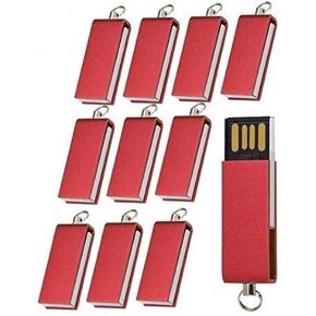 2.0/3.0 USB Flash Memory Drive 10 Pack (3.0/32GB, Red)
