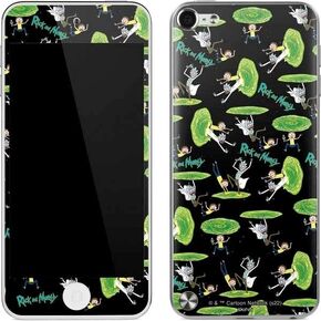 Skinit Decal MP3 Player Skin Compatible with iPod Touch (5th Gen&2012) - Officially Licensed Warner Bros Rick and Morty Portal Pattern Design