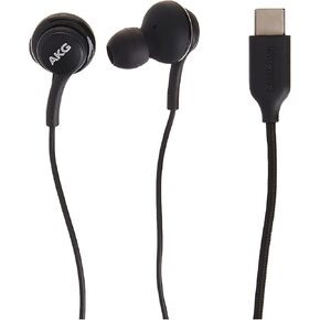 OEM Amazing 2019 Stereo Headphones for Samsung Galaxy Note 10 Note 10+ S10 Plus S9 Note 8 S9+ S10e S10 Braided Cable - Designed by AKG - with Microphone (Black) USB-C Connector