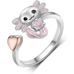Axolotl Rings 925 Sterling Silver Axolotl Ring Cute Axolotl Jewelry Gift for Women Girls Daughter in Kuwait
