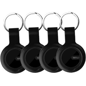 Case for Mili Smart Tracking Tag - Superior Silicone Build, Shockproof & Anti - Slip. Fits Widely, Protects Against Scratches. Precise Cutouts Ensure Full Functionality.Black(4 Pack).