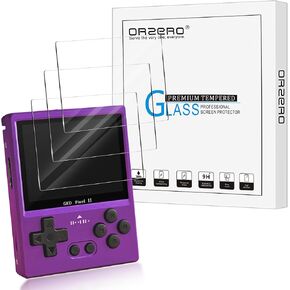 Orzero (3 Pack) Tempered Glass Screen Protector Compatible for GKD Pixel 2 Handheld Game Console, 9 Hardness High Definition Anti-Scratch Bubble-Free (Not for GKD Pixel 1st Gen)