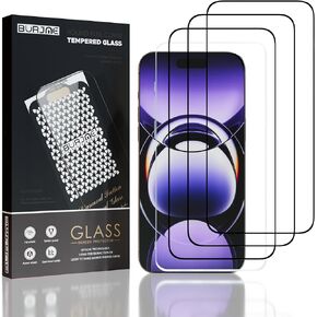 واقي الشاشة متوافق مع iPhone 16 PRO MAX SHITROFPRINCED GLASS SCREET PROTEROTURE-6.9 بوصة تغطية حافة ، 9H+ صلابة ، وضوح مضاد للخدش ، خالية من الفقاعات ، ودية للحالة (3 عبوات)
