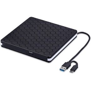 DVD Player External CD DVD Burner and Reader with USB 3.0 Type-C Portable Plug Play Superdrive for Laptops Desktop PC Macbooks Mini dv Player