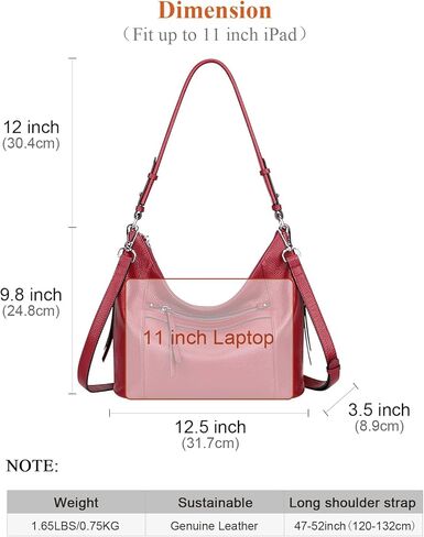 اوفر ايرث شنطة كتف هوبو من الجلد الطبيعي للنساء in Kuwait