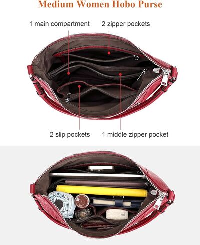 اوفر ايرث شنطة كتف هوبو من الجلد الطبيعي للنساء in Kuwait