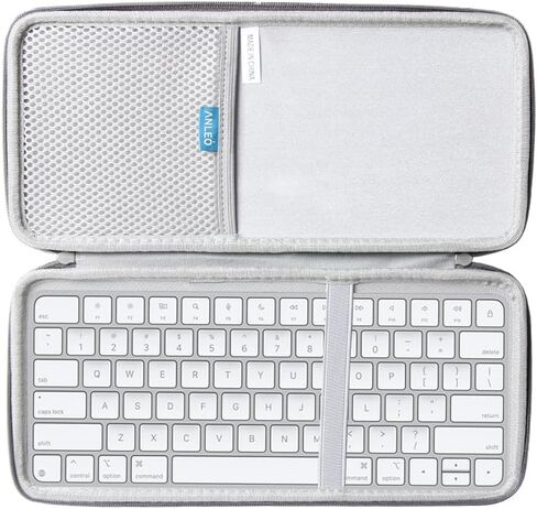 Anleo Waterproof and Portable Nylon Hard case for Apple Magic Keyboard case - Compatible with Apple Keyboard (Black, PU) in Saudi Arabia