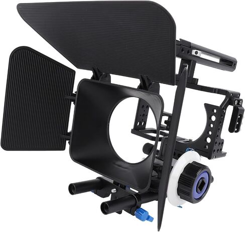 Akozon Aluminum Alloy Camera Cage Kit with Follow Focus Matte Box for A6300 Camera in Saudi Arabia