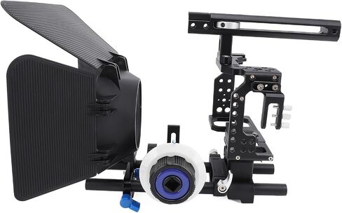 Akozon Aluminum Alloy Camera Cage Kit with Follow Focus Matte Box for A6300 Camera in Saudi Arabia
