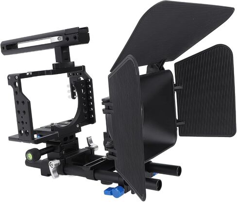 Akozon Aluminum Alloy Camera Cage Kit with Follow Focus Matte Box for A6300 Camera in Saudi Arabia