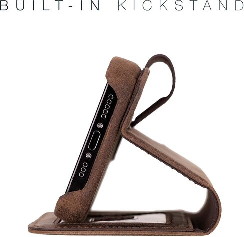 BLACKBROOK for iPhone 16 Pro Max Case with Wallet, Burkley Full Grain Leather, Detachable 2-in-1 Set for MagSafe, 4 Card Slots with RFID, Folio Wallet Case Compatible with iPhone 16 Pro Max in Kuwait