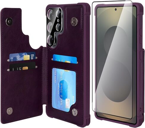 VANAVAGY Wallet Case for Galaxy S25 with Card Holder, Forest Green in Saudi Arabia