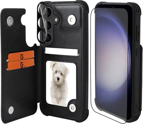 VANAVAGY Wallet Case for Galaxy S25 Ultra for Women Men, PU Leather Phone Case Cover Fits Magnetic Car Mount with RFID Blocking Card Holder for S25 Ultra 6.9 inch, Forest Green in Kuwait