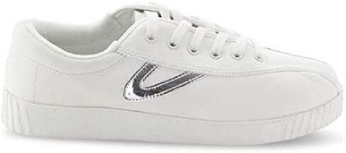 TRETORN Nyliteplus Women's Leather Lace-Up Casual Fashion Sneakers Classic Vintage Style, White/Red, 10 in Saudi Arabia