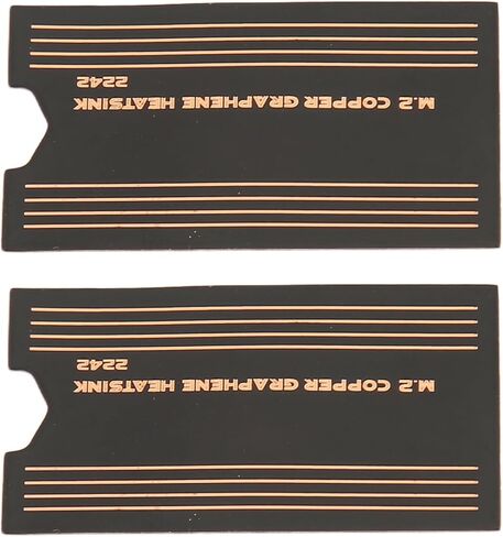 2pcs 2242 SSD Thermal Pad 0.15mm النحاس الجرافين التوصيل السريع M.2 2242 SSD Heathink لألعاب الكمبيوتر المحمول in Kuwait