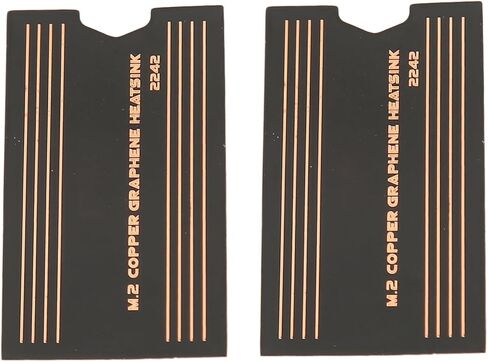 2pcs 2242 SSD Thermal Pad 0.15mm النحاس الجرافين التوصيل السريع M.2 2242 SSD Heathink لألعاب الكمبيوتر المحمول in Kuwait
