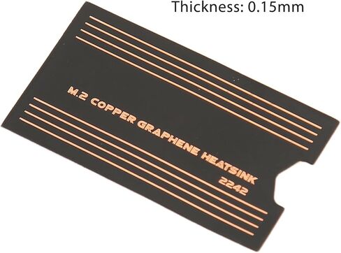 2pcs 2242 SSD Thermal Pad 0.15mm النحاس الجرافين التوصيل السريع M.2 2242 SSD Heathink لألعاب الكمبيوتر المحمول in Kuwait