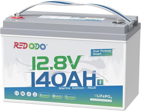 Redodo 12V 100Ah Bluetooth Dual-Purpose 900CCA Group27 Marine Battery, Starting Battery with Heating & Smart Power Retention in Saudi Arabia