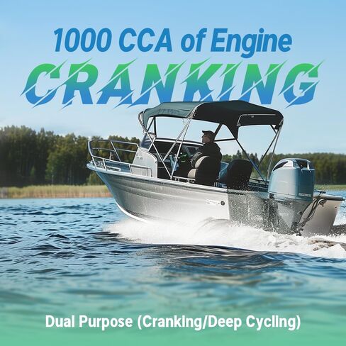 Redodo 12V 100Ah Bluetooth Dual-Purpose 900CCA Group27 Marine Battery, Starting Battery with Heating & Smart Power Retention in Saudi Arabia