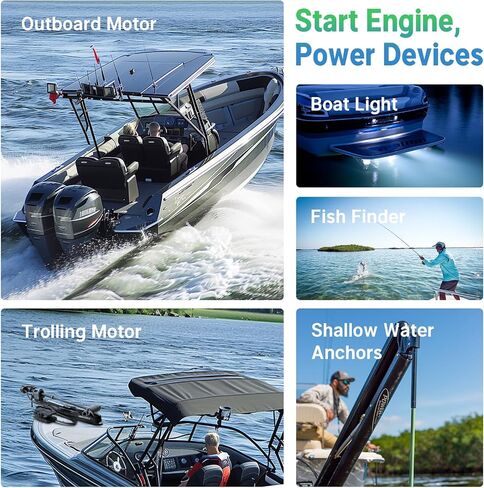 Redodo 12V 100Ah Bluetooth Dual-Purpose 900CCA Group27 Marine Battery, Starting Battery with Heating & Smart Power Retention in Saudi Arabia