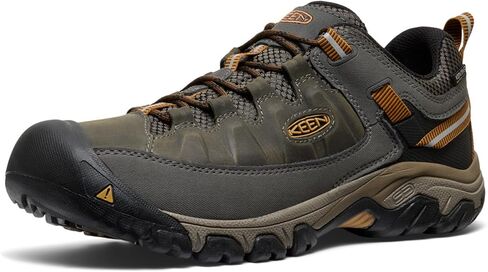 KEEN Men's Targhee 3 Low Height Waterproof Hiking Shoes, Black/Steel Grey, 8.5 in Saudi Arabia