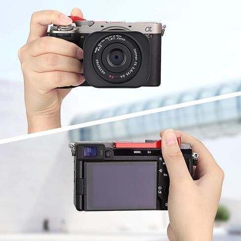 إبهام معدني من Haoge لهاتف Sony α7CR، A7CII Alpha 7CII، ILCE-7CII، ملحقات الكاميرا، مقبض يد مسند الحذاء الساخن باللون الأحمر THB-A7CII-R in Saudi Arabia