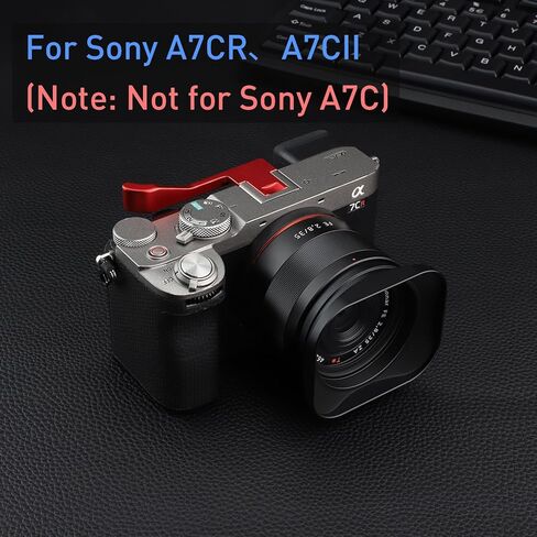 إبهام معدني من Haoge لهاتف Sony α7CR، A7CII Alpha 7CII، ILCE-7CII، ملحقات الكاميرا، مقبض يد مسند الحذاء الساخن باللون الأحمر THB-A7CII-R in Saudi Arabia