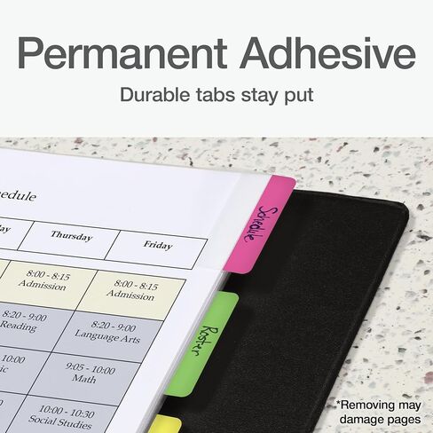 علامات تبويب الفهرس القابلة للإزالة للكتابة على علامة Redi، 2 × 11/16 بوصة، 48 علامة تبويب في كل عبوة، 4 ألوان متنوعة، عبوة واحدة (33248) (RTG33248) in Kuwait
