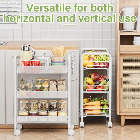 JANE EYRE 5-Tier Rolling Utility Storage Rack Cart on Wheels, Trolley Craft cart, Multi-Purpose Organizer Shelf, Black in Kuwait