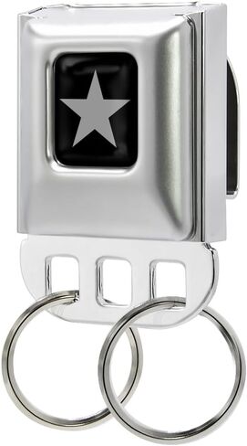 Buckle-Down Keychain, Seatbelt Buckle Keyholder, Black in Saudi Arabia