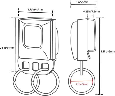 Buckle-Down Keychain, Seatbelt Buckle Keyholder, Black in Saudi Arabia