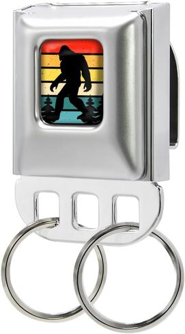 Buckle-Down Keychain, Seatbelt Buckle Keyholder, Black in Saudi Arabia